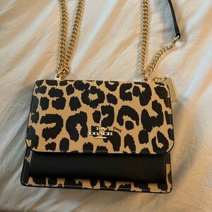 Coach cheetah shoulder/crossbody bag